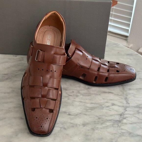 Stacy Adams "Calax" Dress Sandal - Size 13 M - Rich Cognac Brown - NEW! - Picture 12 of 15